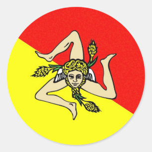 Adesivo Redondo Região Sicília pavilhão itália sicilia