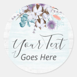 Adesivo Redondo Região Sul de Algodão Boll Farmhouse De Madeira Ru