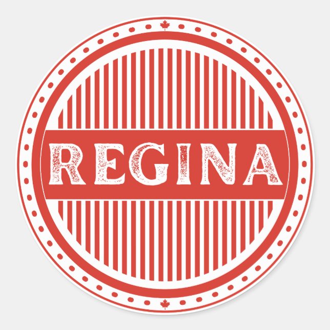 Adesivo Redondo Regina City Pride Emblem – Canadian Identity (Frente)