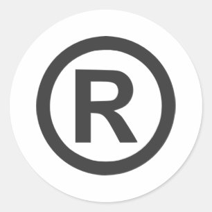 Adesivo Redondo Registrado