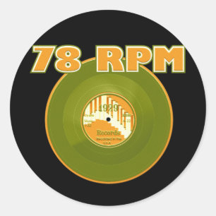 Adesivo Redondo Registro 1929 de 78 RPM