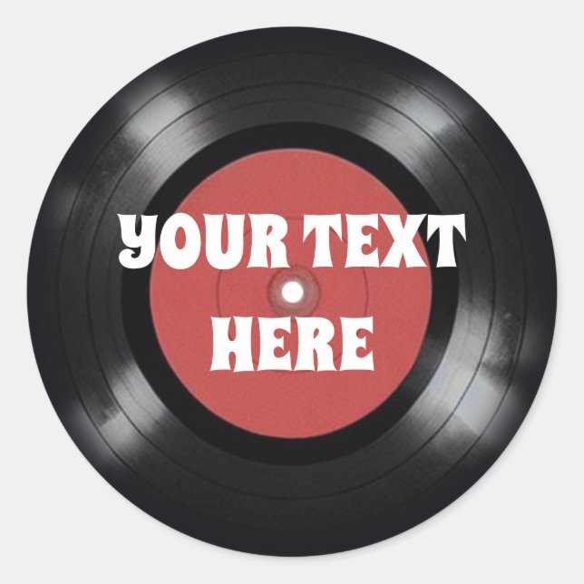 Adesivo Redondo registro de vinilo (Frente)