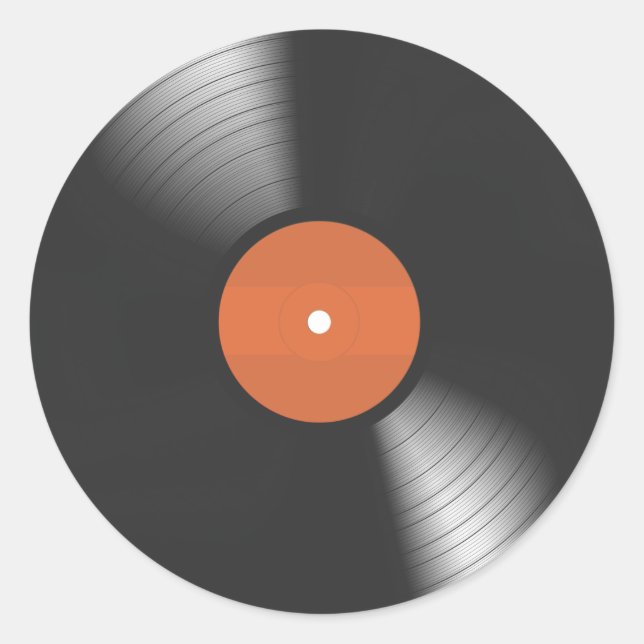Adesivo Redondo Registro de vinilo (Frente)