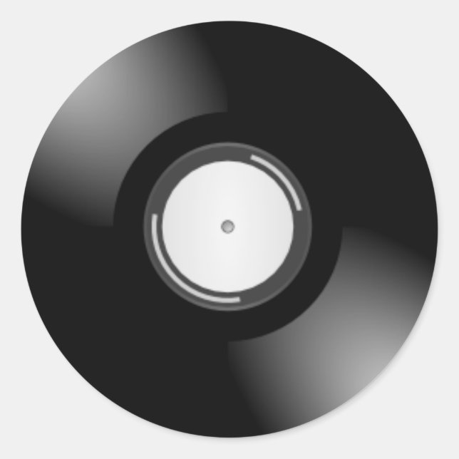 Adesivo Redondo Registro de vinilo (Frente)