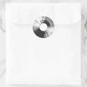 Adesivo Redondo Registro de vinilo em apuros
