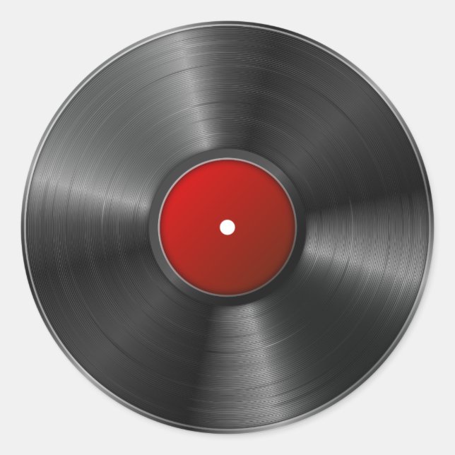 Adesivo Redondo Registro de vinilo isolado (Frente)