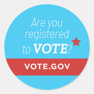 Adesivo Redondo Registro de votação