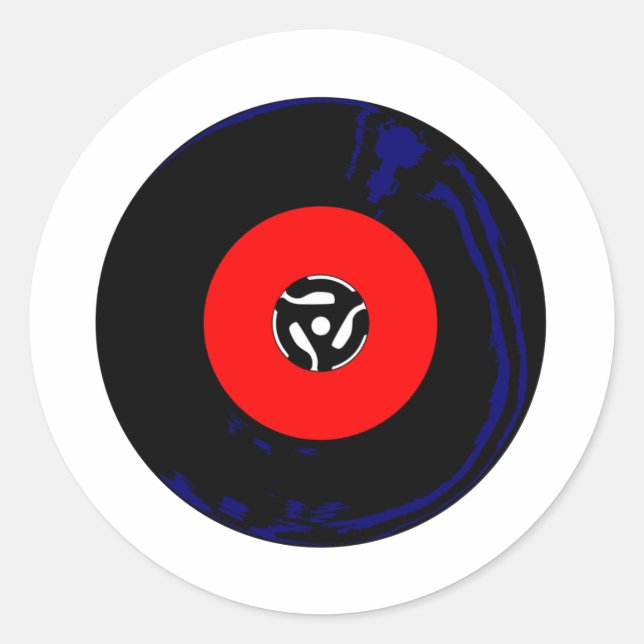 Adesivo Redondo Registro do Solteiro de 45 RPM (Frente)