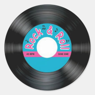 Adesivo Redondo Registro do vintage 45 RPM