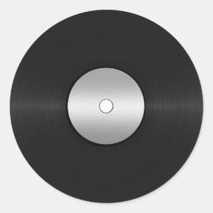 Adesivo Redondo Registro LP Vinil-Look