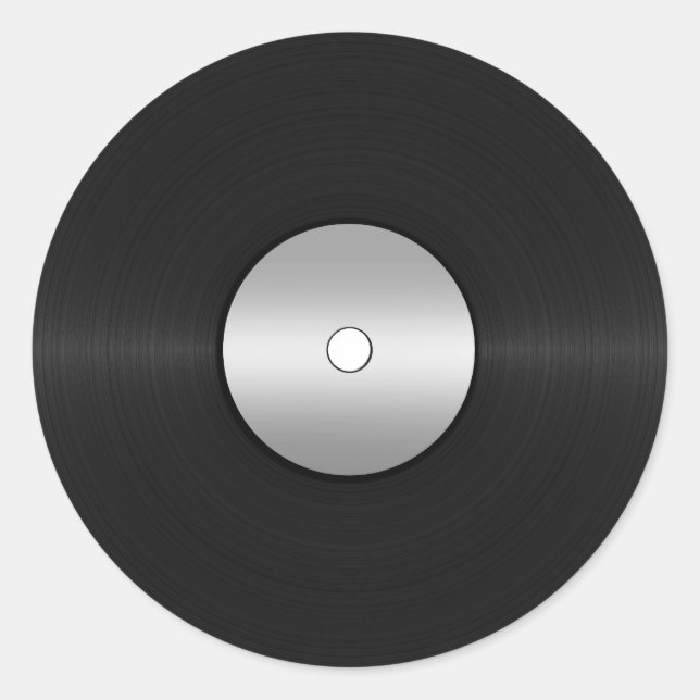 Adesivo Redondo Registro LP Vinil-Look (Frente)