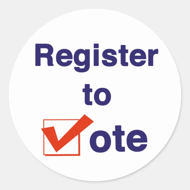 Adesivo Redondo Registro Para Votação 2026 (Frente)