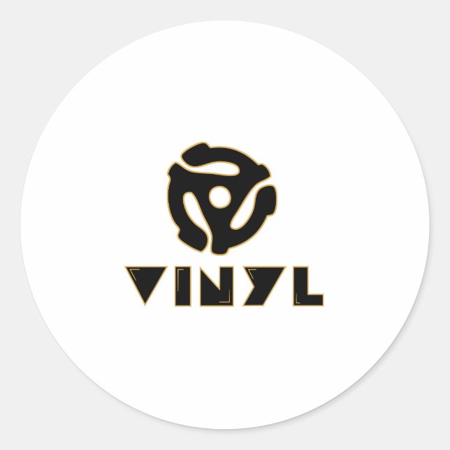 Adesivo Redondo registros de vinilo (Frente)