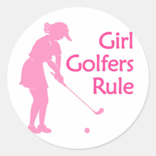 Adesivo Redondo Regra de Golfistas de Menina