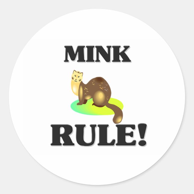 Adesivo Redondo Regra de MINK! (Frente)