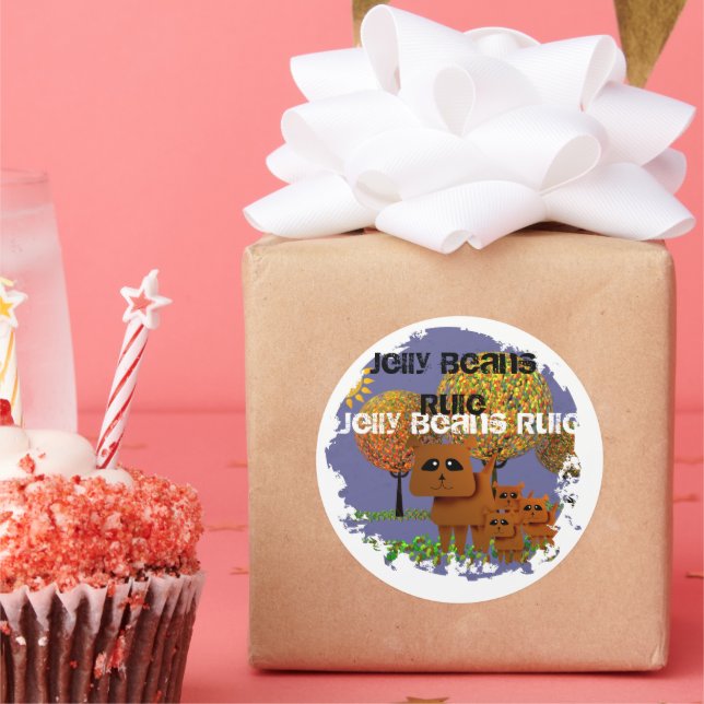 Adesivo Redondo Regra do Jelly Beans (Festa)