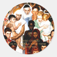 Regra do ouro (Do to other) por Norman Rockwell