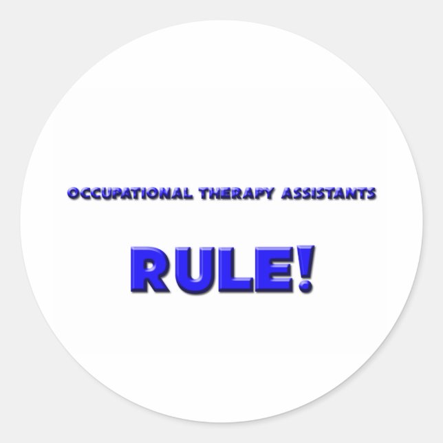 Adesivo Redondo Regra dos Assistentes de Terapia Ocupacional! (Frente)