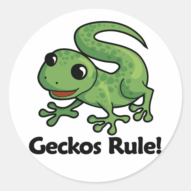 Adesivo Redondo Regra Geckos! (Frente)