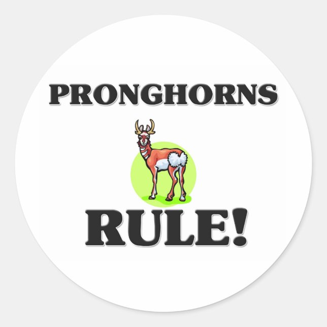 Adesivo Redondo Regra PRONGHORNS! (Frente)