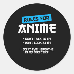 Adesivo Redondo regras roupas de animação arte cosplay otaku dom