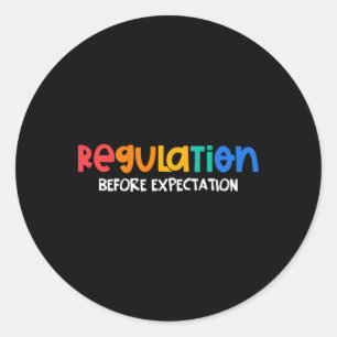 Adesivo Redondo Regulamento Antes da Expectativa Autismo Sensibili