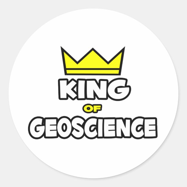 Adesivo Redondo Rei da Geociência (Frente)