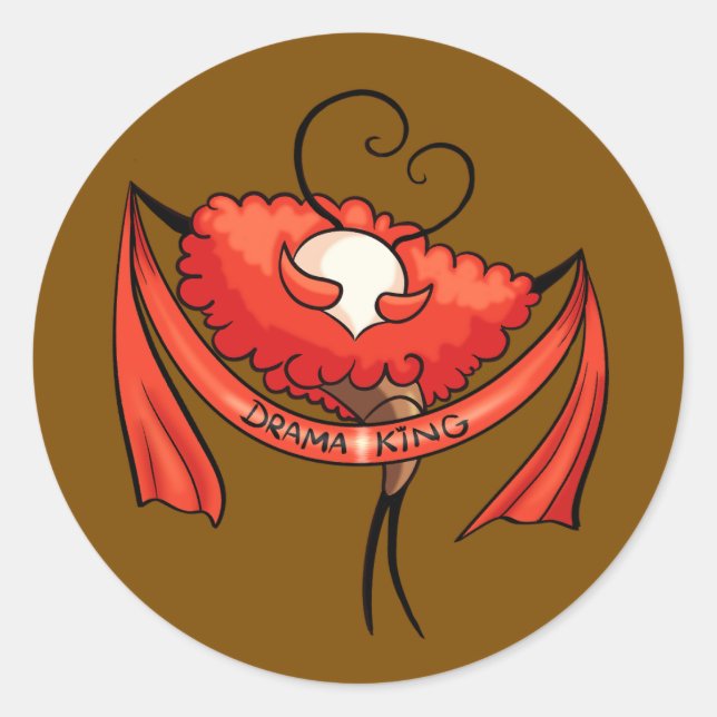 Adesivo Redondo Rei do Drama da Cidadela (Frente)