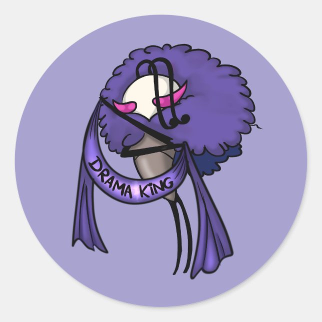 Adesivo Redondo Rei do Drama da Cidadela 2 (Frente)