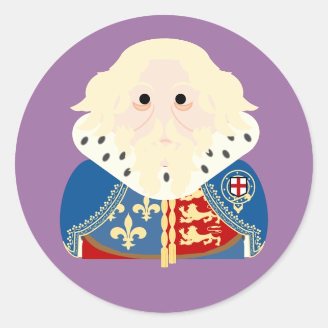 Adesivo Redondo Rei Eduardo III da Inglaterra (Frente)