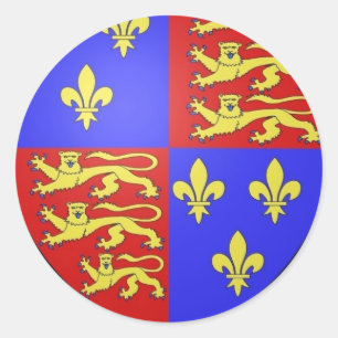 ADESIVO REDONDO REI HENRY DA BRASÃO DE TUDOR VIII.