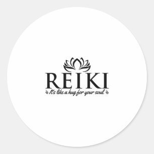 Adesivo Redondo Reiki é como um abraço para sua alma - Mestre Reik
