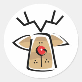 Adesivo Redondo Reindeer de Natal