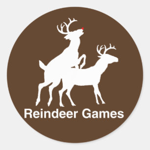 Adesivo Redondo Reindeer Games