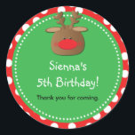 Adesivo Redondo Reindeer Holiday Christmas Bolinhas Favker Sticker<br><div class="desc">Reindeer Holiday Christmas Bolinhas Favor Sticker. Personalizar com qualquer texto.</div>