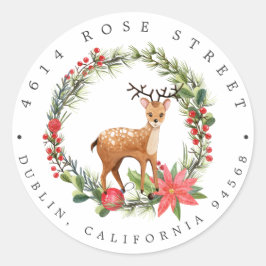 Adesivo Redondo Reindeer querido | Endereço para devolução de bebê