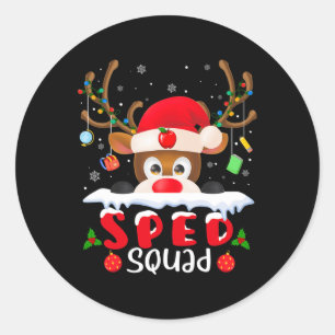 Adesivo Redondo Reindeer Sped Squad Escola de Natal Correspondente