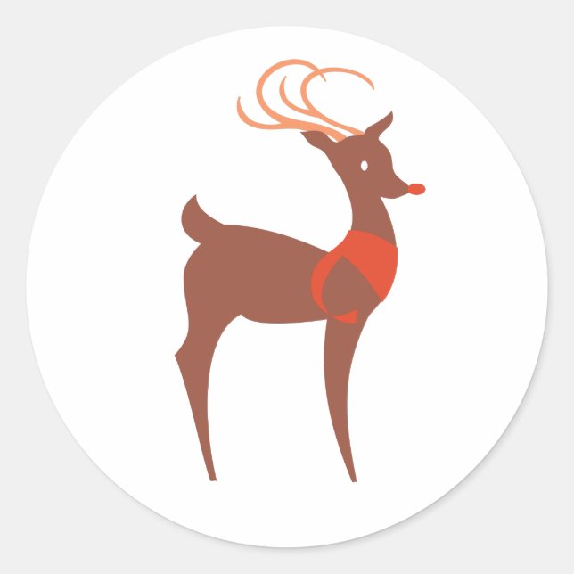 Adesivo Redondo Reindeer Sticker (Frente)