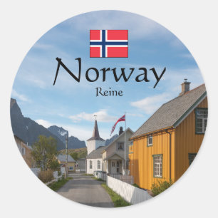 Adesivo Redondo Reine Lofoten Souvenir
