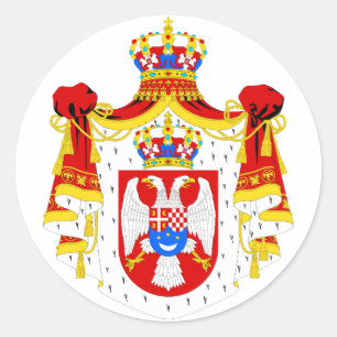 Adesivo Redondo Reino da brasão do símbolo do oficial de