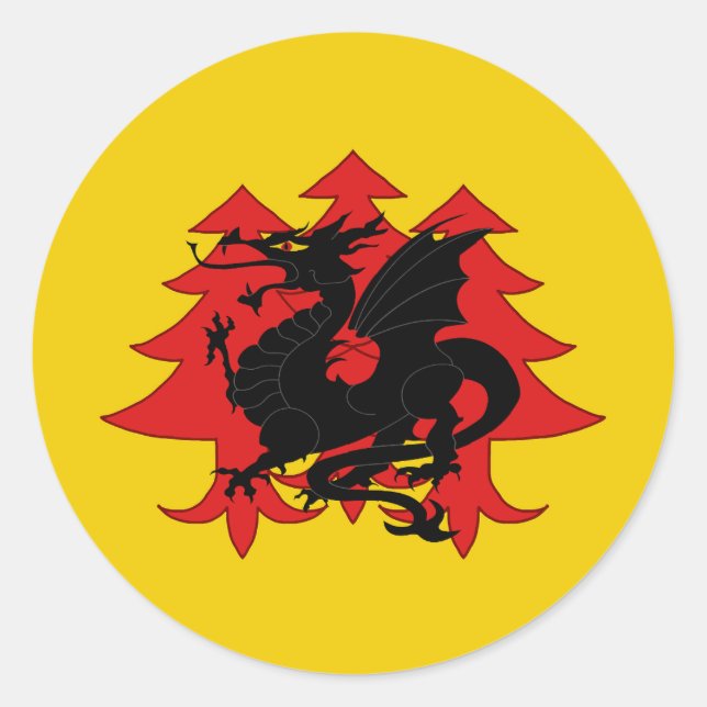Adesivo Redondo Reino de Drachenwald (Frente)