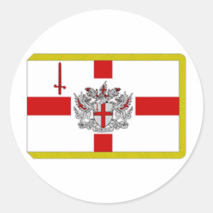 Adesivo Redondo Reino Unido Senhor Presidente da Câmara Municipal 