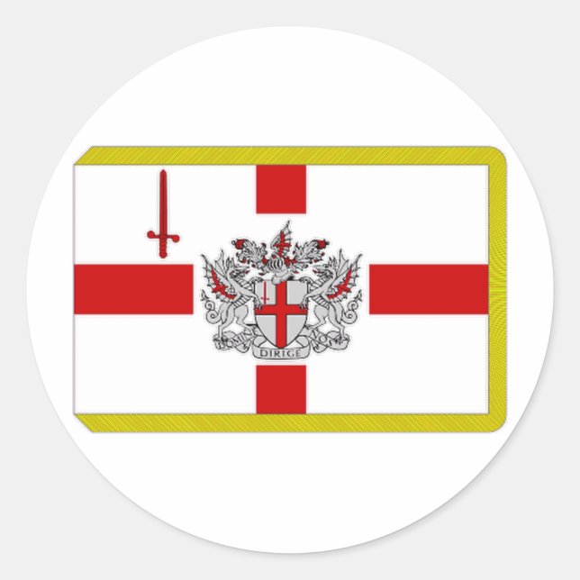 Adesivo Redondo Reino Unido Senhor Presidente da Câmara Municipal  (Frente)