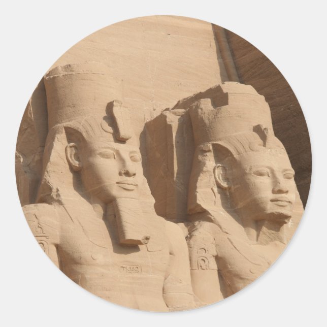 Adesivo Redondo reis simbel da abu (Frente)