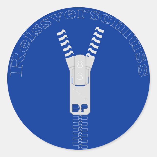 Adesivo Redondo Reissverschluss (Frente)