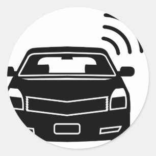 Adesivo Redondo Relação satélite Wifi do sensor do carro