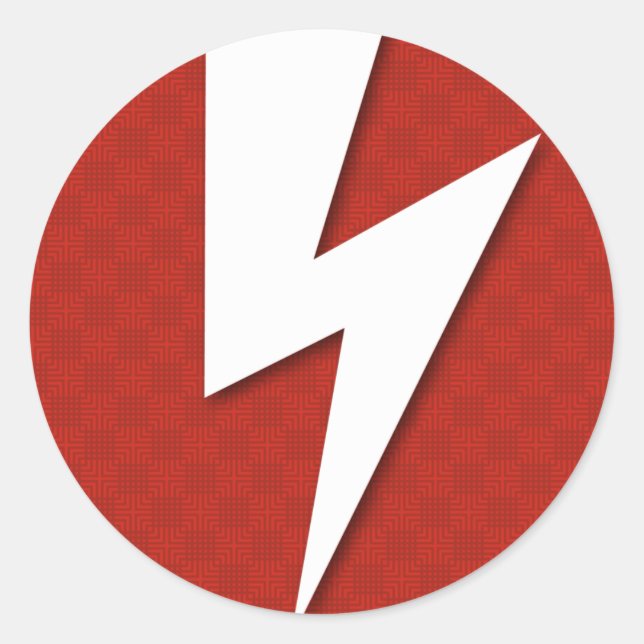 Adesivo Redondo Relâmpago, Bolt (Frente)