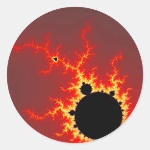 Adesivo Redondo Relâmpago de incêndio
