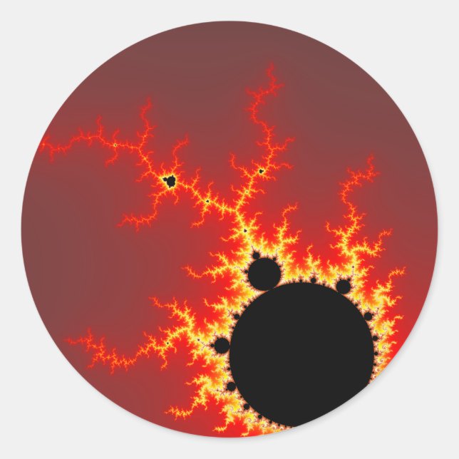 Adesivo Redondo Relâmpago de incêndio (Frente)