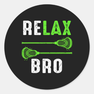 Adesivo Redondo Relax Bro Vintage Lacrosse